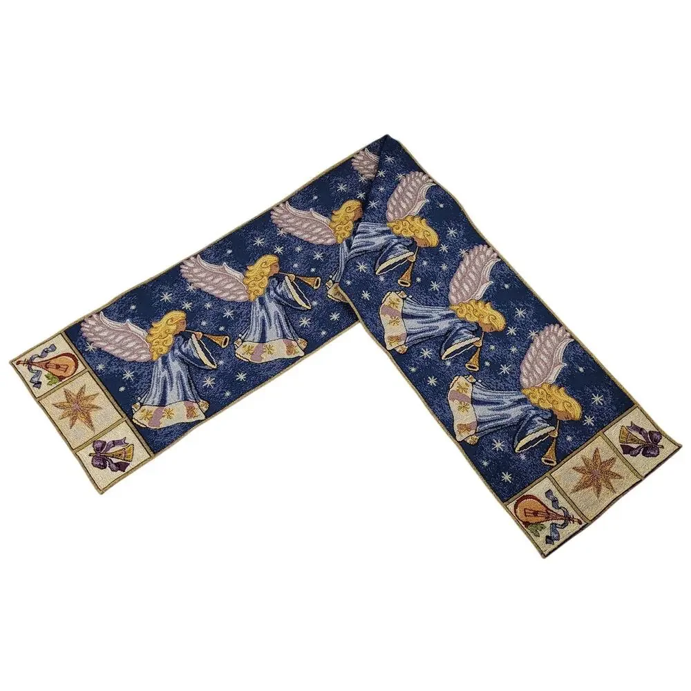 Vintage Christmas Angel Tapestry Table Runner 72
